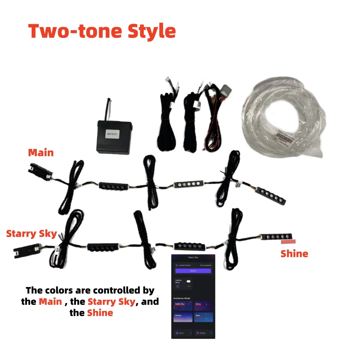 Starlight Dynamic Symphony 0.5mm Romantic Dual-Color RGBW Fiber Optic Light Engine