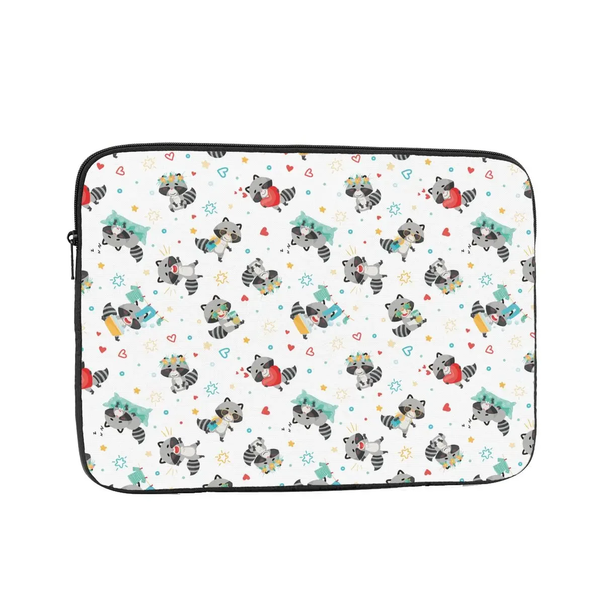 

Laptop Bag Sleeve Cute 12 13 15 17 Inch Notebook Sleeve Cover Bag for Macbook Air Pro Raccoon Cartoon Tablet Shockproof Case