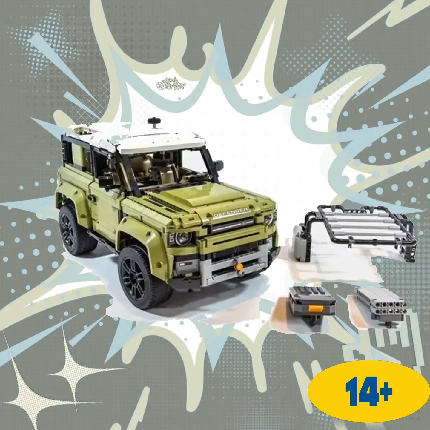 blocs-de-construction-de-voiture-de-sport-defenseur-tout-terrain-terre-technique-brique-2573-pieces-cadeau-de-noel-et-d'anniversaire-pour-enfants-nouveaute-2025-42110