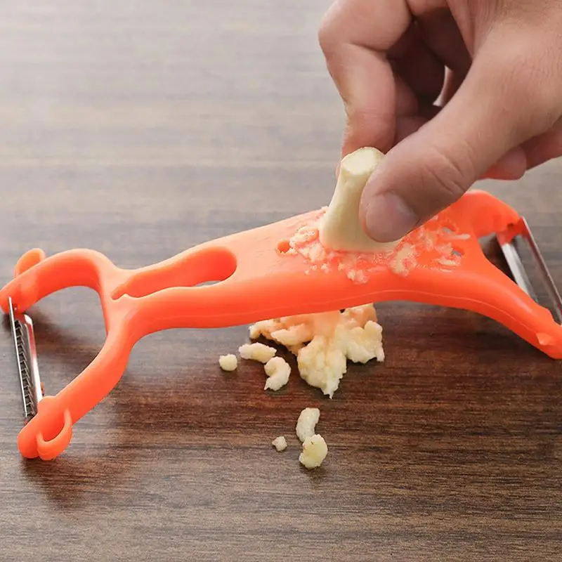Multifunctional Dual Head Vegetable Peeler Sharp Stainless Steel Blades Non-Slip Handle for Fruit Veggie Kitchen Prep