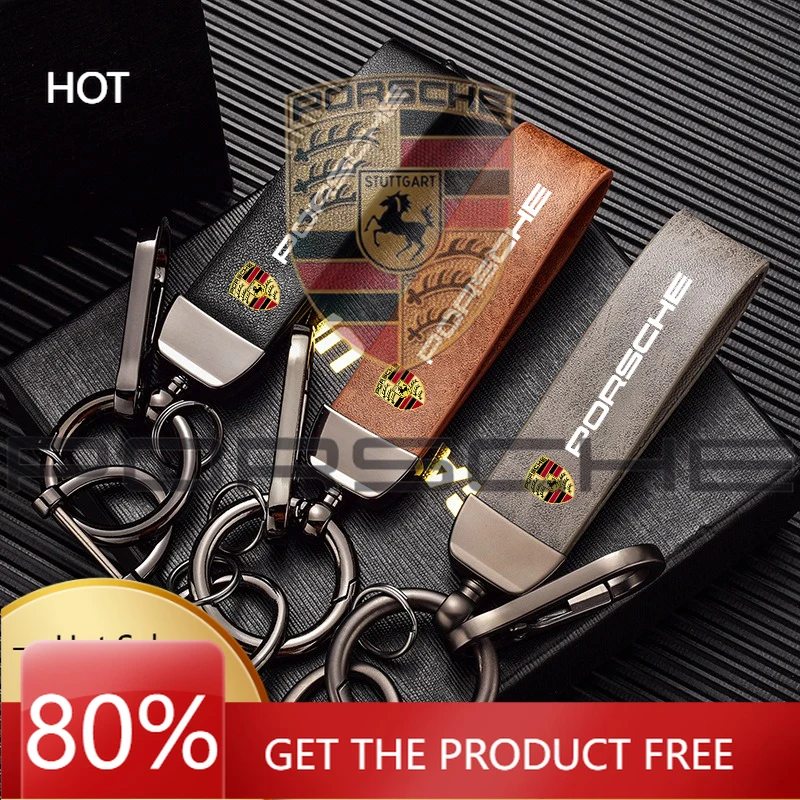 

Кожаный брелок-ключница для Porsche Cayenne, Macan, Panamera, 918, 911, 7 — Защита от потери ключей, подарок для владельцев Porsche 918, 911, 7