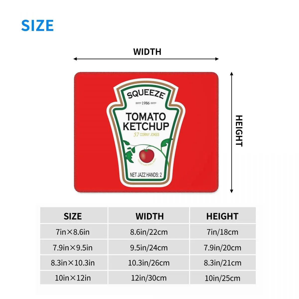 مضحك الكاتشب تسمية ماوس الوسادة الكمبيوتر لوحة المفاتيح ماوس حصيرة ألعاب الكمبيوتر المحمول مكتب حصيرة مكتب الملحقات الجدول الحصير