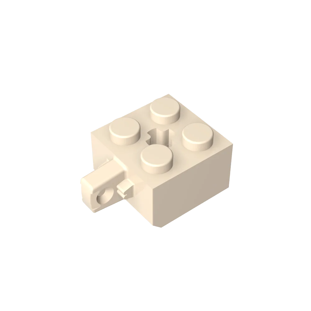 Gobricks GDS-1082 Scharnier 2 x 2 Verriegelung mit 1 Finger vertikal [ohne Achsloch] kompatibel mit Lego 30389 Bausteinen Technik