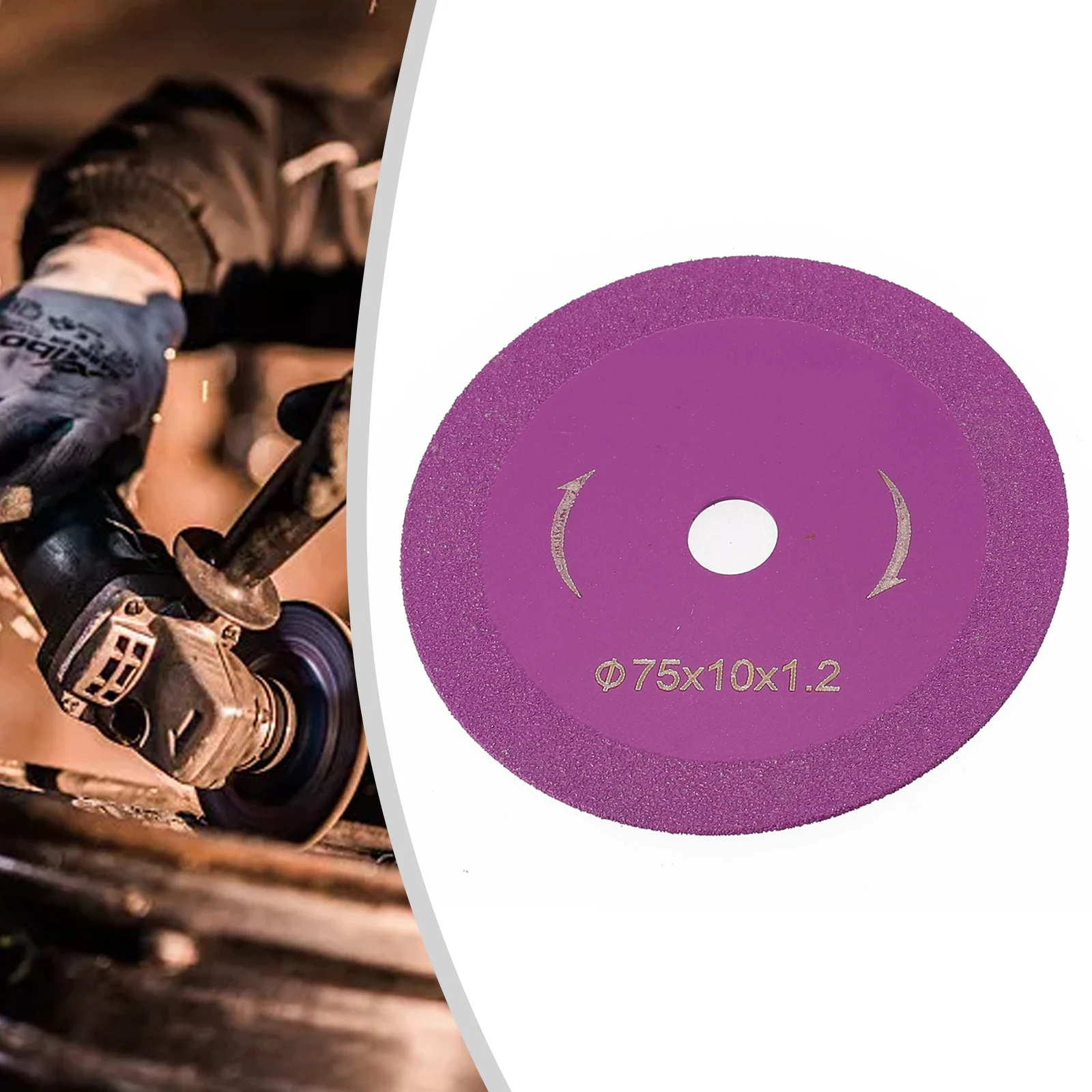 Disco da taglio in vetro da 3 pollici 75mm lama per sega in marmo diamantato piastrella in ceramica giada lucidatura speciale lama da taglio utensili abrasivi per brasatura