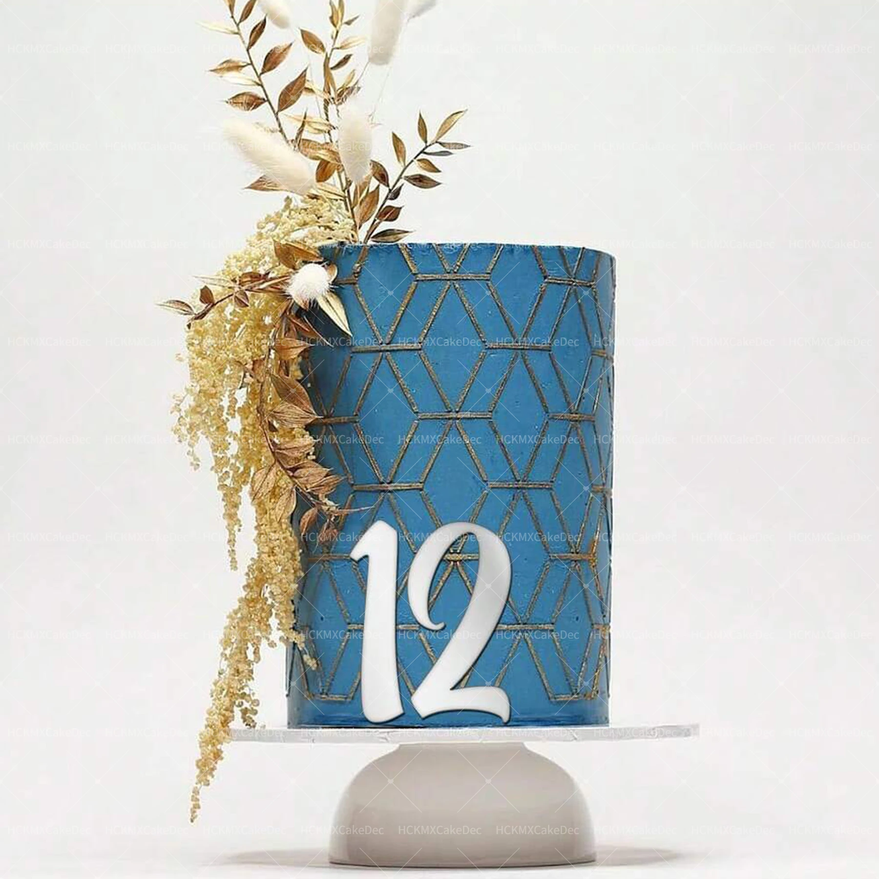 1set Digital 0-9 Gold Schwarz Acryl Kuchen Dekoration DIY Personalisierte Hochzeit Geburtstag Party Kuchen Dekoration – Detail 2