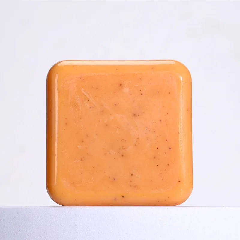 Turmeric Scrub Soap Solid Face Wash with Kojic Acid Olive Oil Minerals Natural Ingredients Skincare Body Use