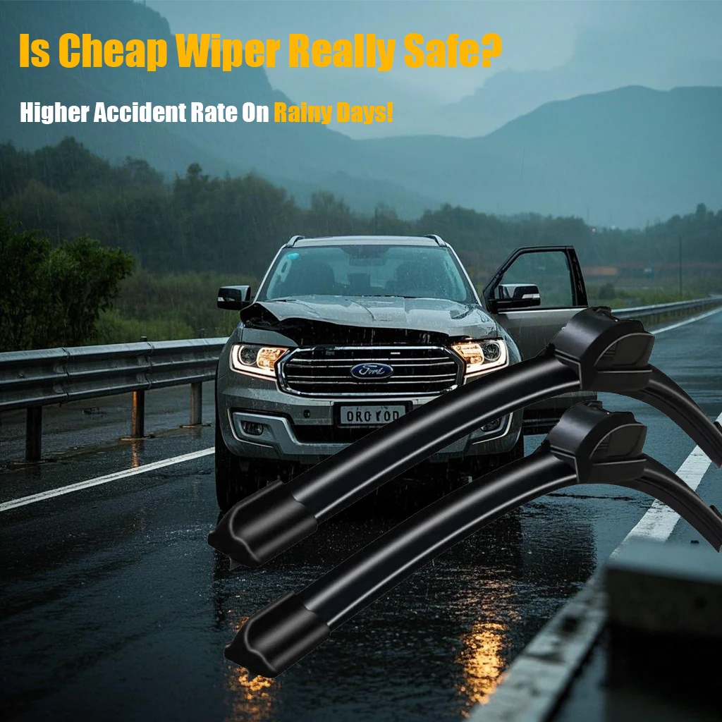 2 مساحات Ford Explorer 2011-2023 [65+55سم] - زجاج أمامي أصلي جميع الموديلات (XL/XLT/Limited) مطاط جميع الفصول