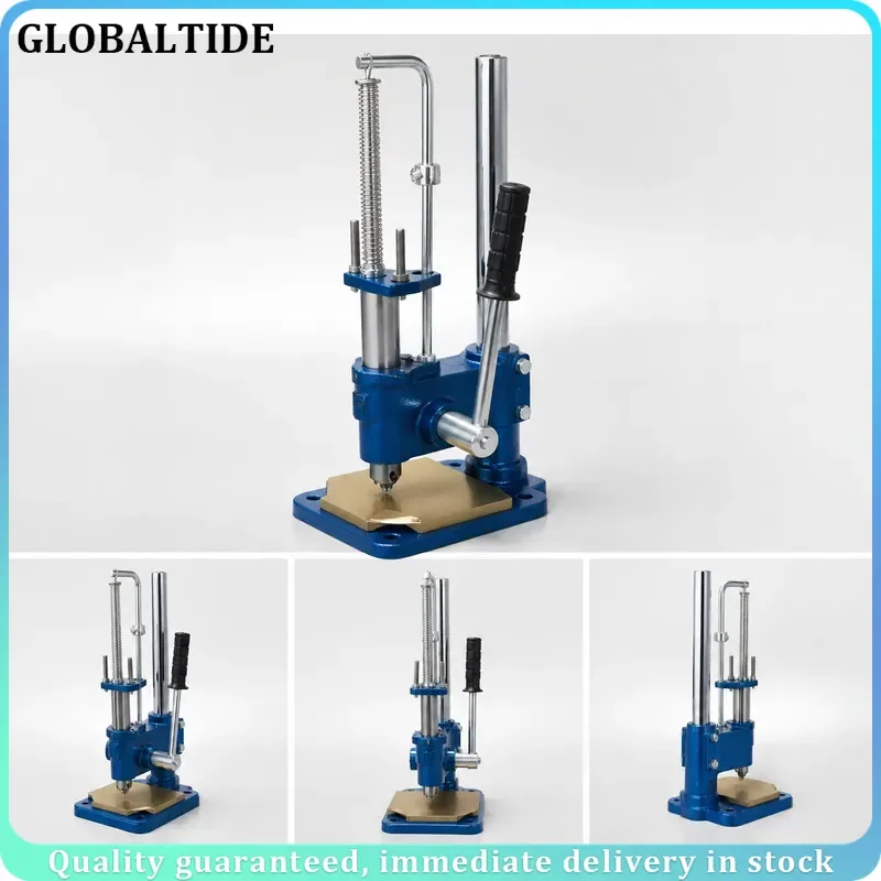 Manual Benchtop Press Machine Solid Column Hand Operated Punching Press for Jewelry Making Stamping Metalworking DIY Tool