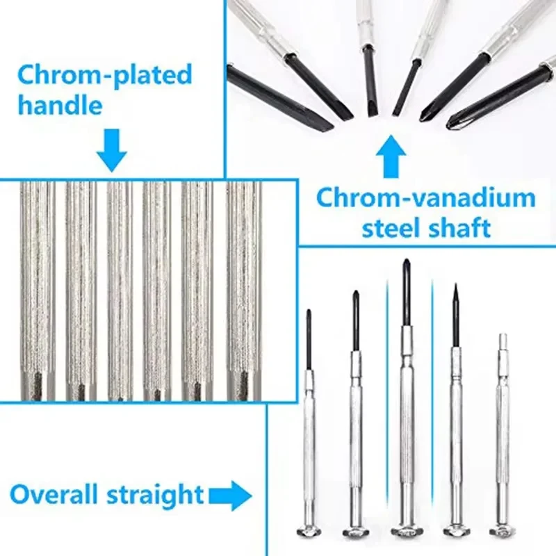 11Pcs Precision Micro Screwdriver Set, Mini Repair Tool Kit for Watch, Jewelry & Glasses Maintenance image 2