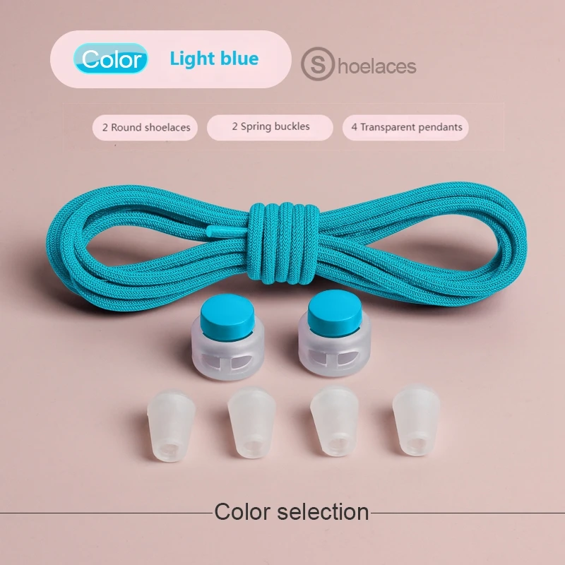 أربطة أحذية بقفل زنبركي بدون أربطة أربطة مرنة أحذية رياضية للأطفال والكبار أربطة أحذية سريعة أربطة مطاطية مستديرة بدون ربطة عنق أحذية #4