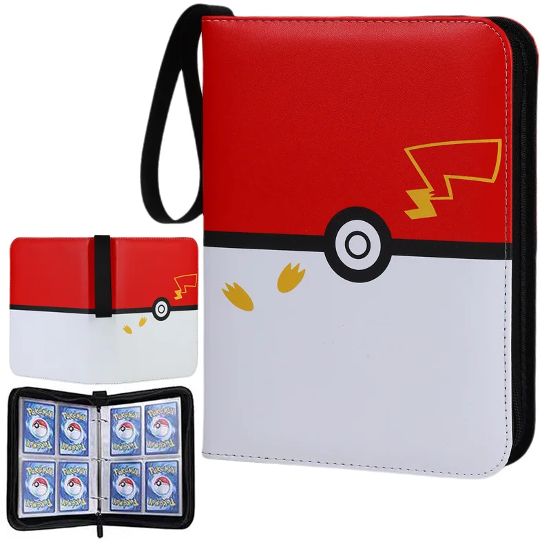 400PCS Card Album Binder Photocard PU Zipper Photo Album Carte Holder Toys Collection Folder Letters Pokemones Cards' Hobby