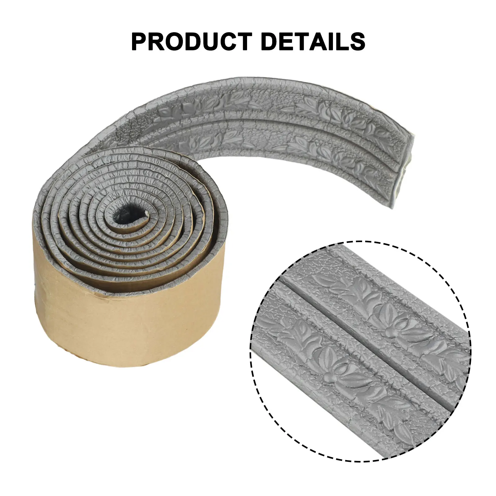 3D Foam Trim Sticker for Door Frame Edge Wall Corner Protection and Decorative Border in Bedroom Living Room and Office