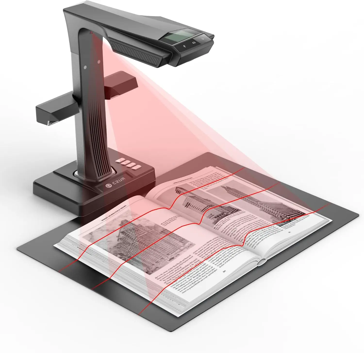 

CZUR ET24 Pro Professional Book Scanner, 24MP Document Camera, 3rd Gen Auto-Flatten & Deskew Tech, A3 Document Scanner,