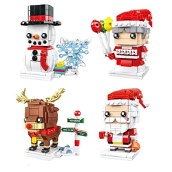 2023 Winter village santa claus christmas tree snowman Brickheadz Building Blocks Bricks Toys Gifts