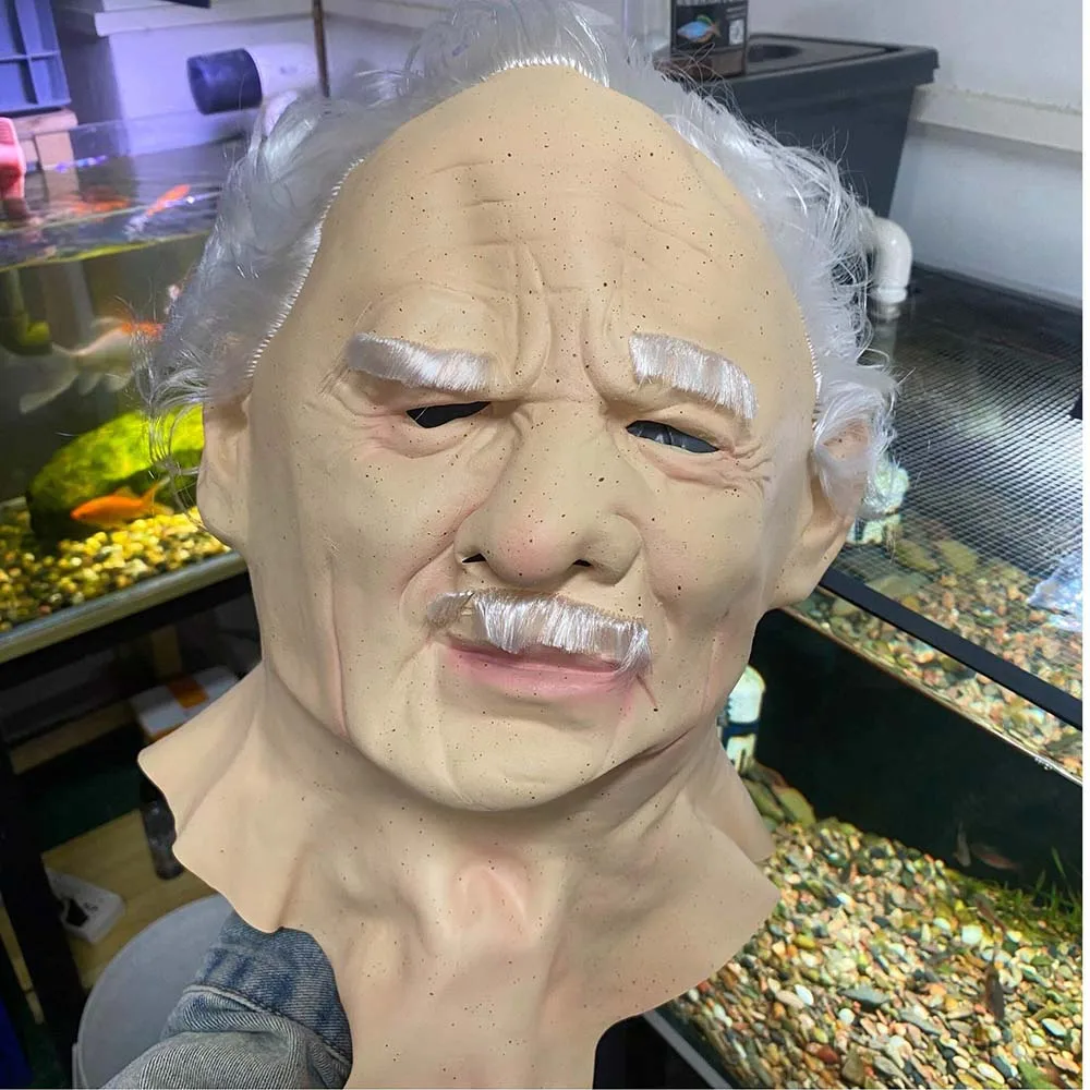 واقعية أصلع الرجل العجوز قناع كسر سيئة والتر قناع أبيض هايزنبرغ اللاتكس قناع الكبار تأثيري حفلة تنكرية الدعائم #5