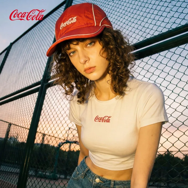 Cola Reflective Stripe Embroidery Baseball Cap Outdoor Sunscreen Lightweight Breathable Adjustable Unisex Sun Hat Men Women