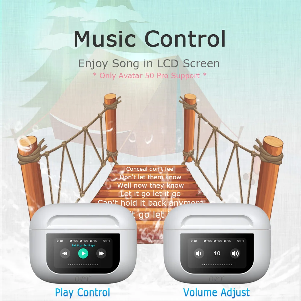 Opy Earbuds Wireless Bluetooth In-Ear Waterproof Headphone 5-7 Hours Listen Time Led Display Battery One Step Pairing Earphone