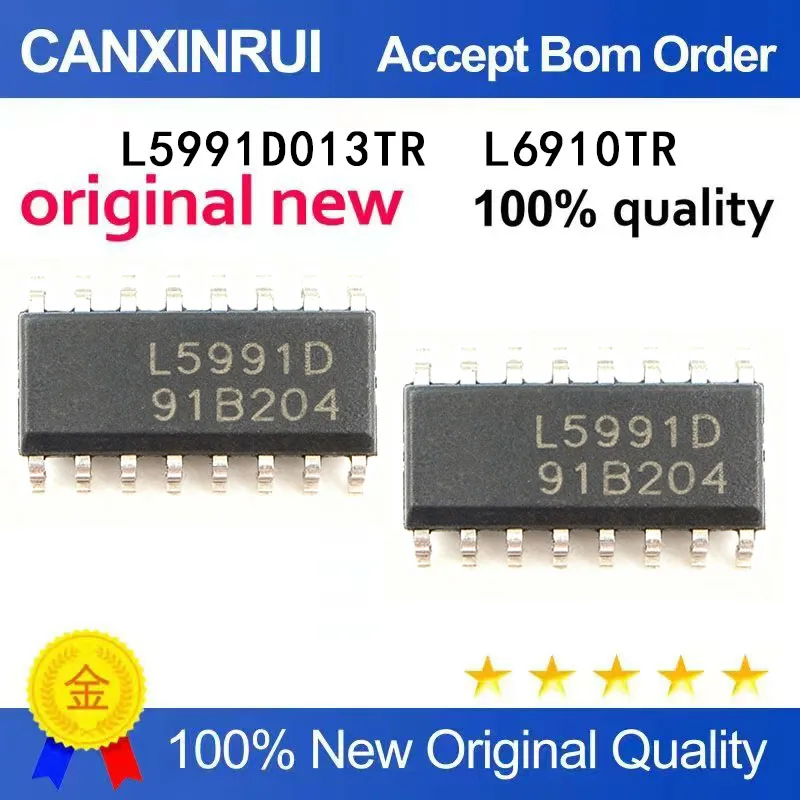(5 Pieces)New L6910TR L6910 L5991D013TR L5991D SOP-16 power management chip