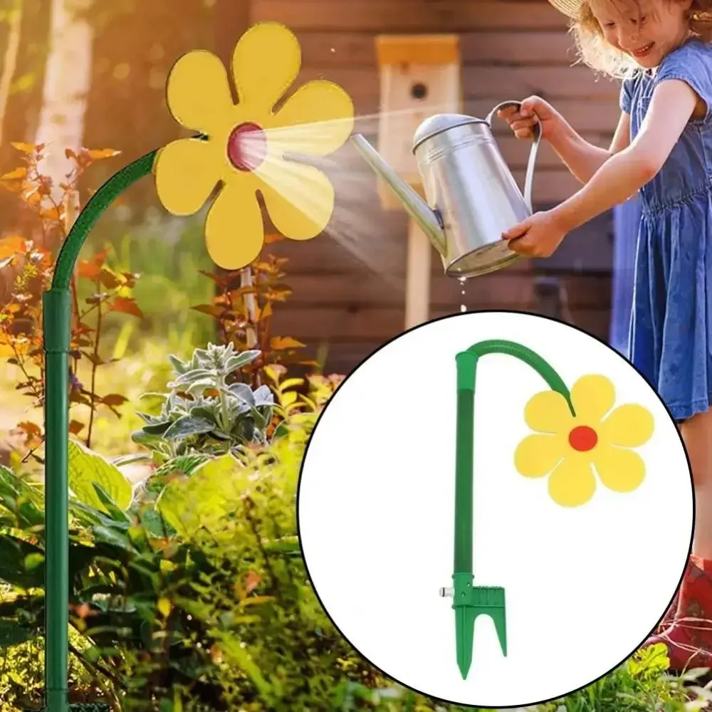 Garden Decor Flower Shape Crazy Spin Sprinkler 720 Rotating Unique Dancing Daisy Sprinklers Creative Automatic Water Spray Farm