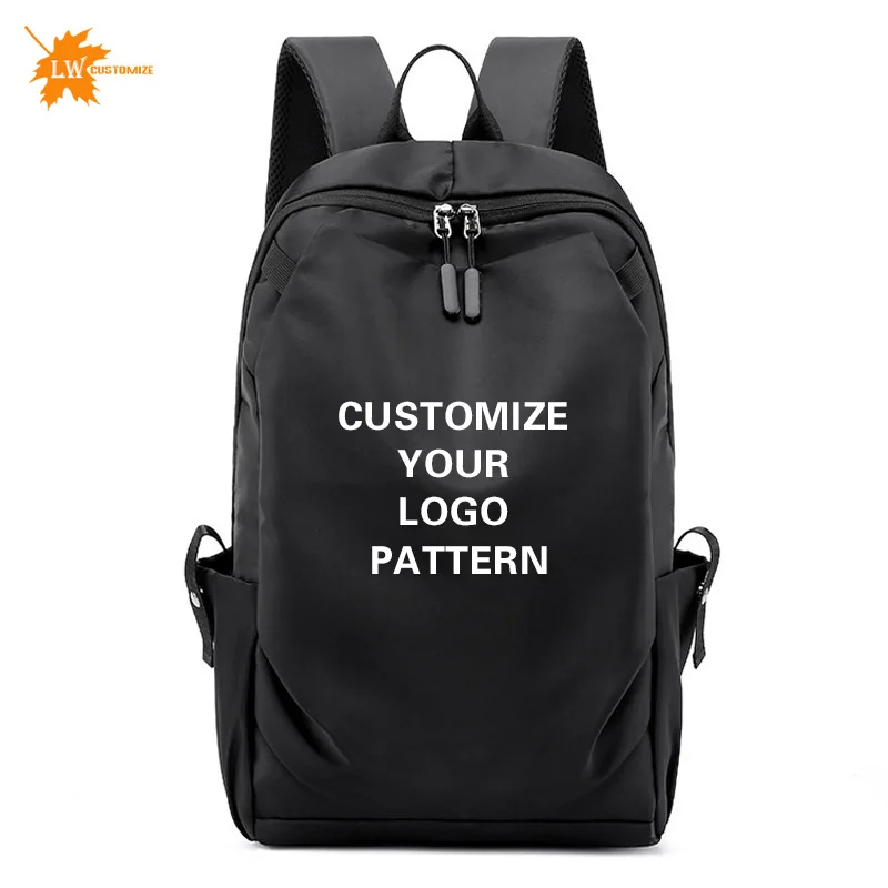 Ultra Light Oxford USB Charging Laptop Men's Backpack Waterproof Travel Backpack Wholesale Custom Logo Name Pattern Mochila