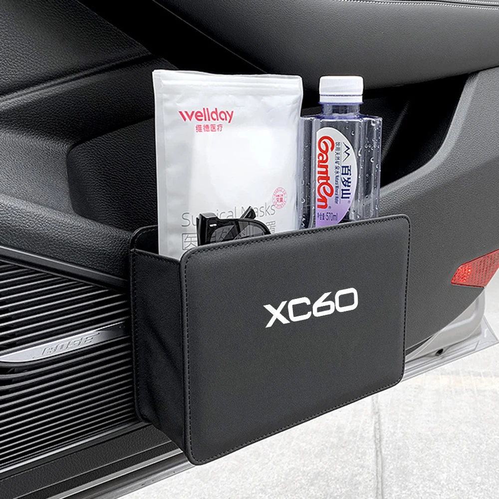 Car Trash Can Collapsible Leak-Proof Storage Bag Backseat with Garbage Bag for Volvo XC60 XC90 Car Accessoires