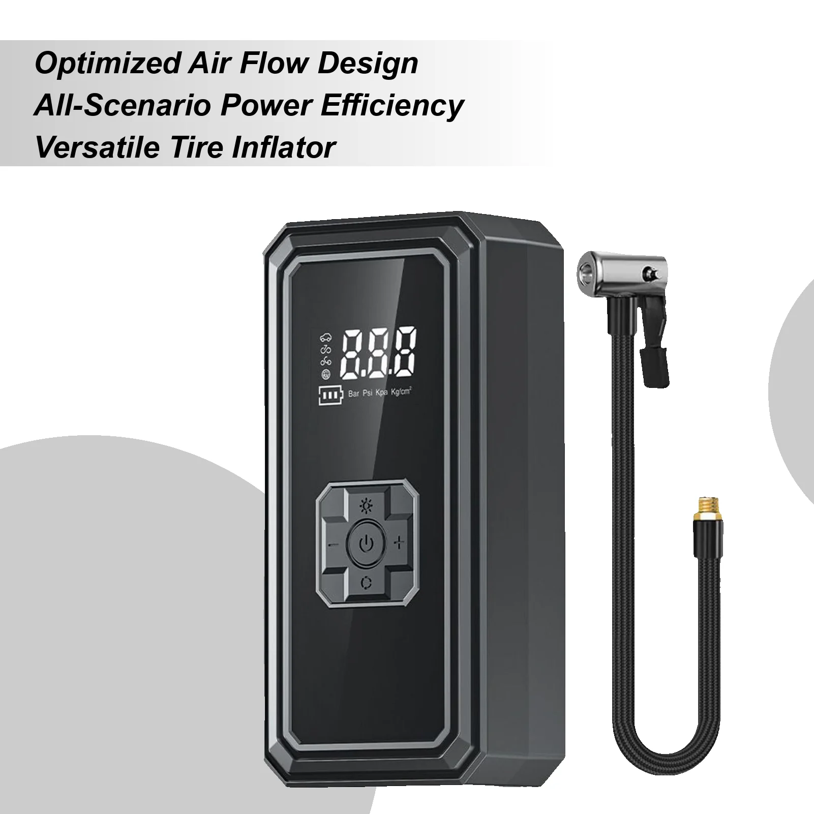 

Накачка шин с подсветкой, цифровой дисплей, автомобильные аксессуары, портативный шинный насос, воздушный компрессор для автомобиля, мотоцикла, велосипеда