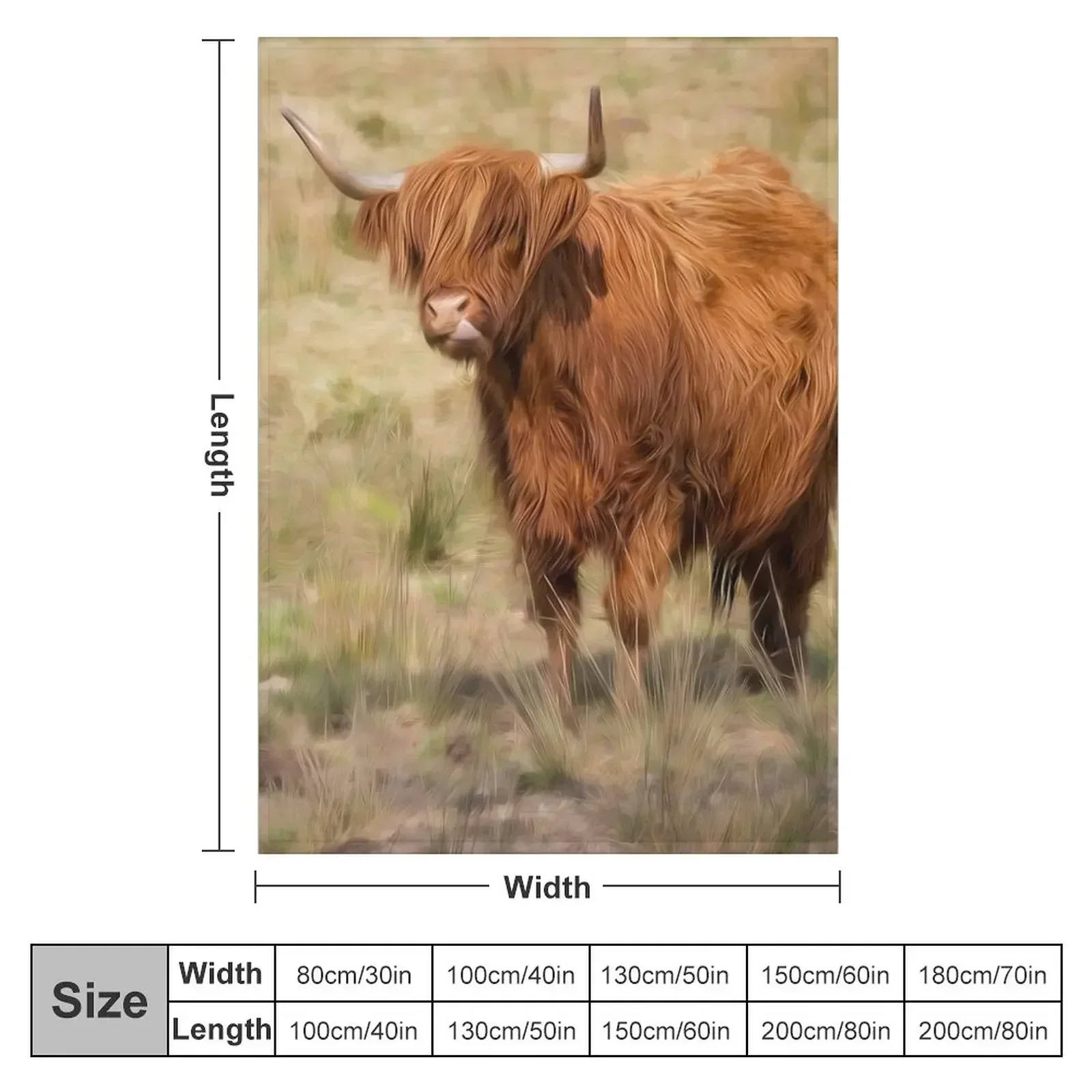 Scottish Highland cow Throw Blanket Blankets For Baby Decorative Throw Blankets