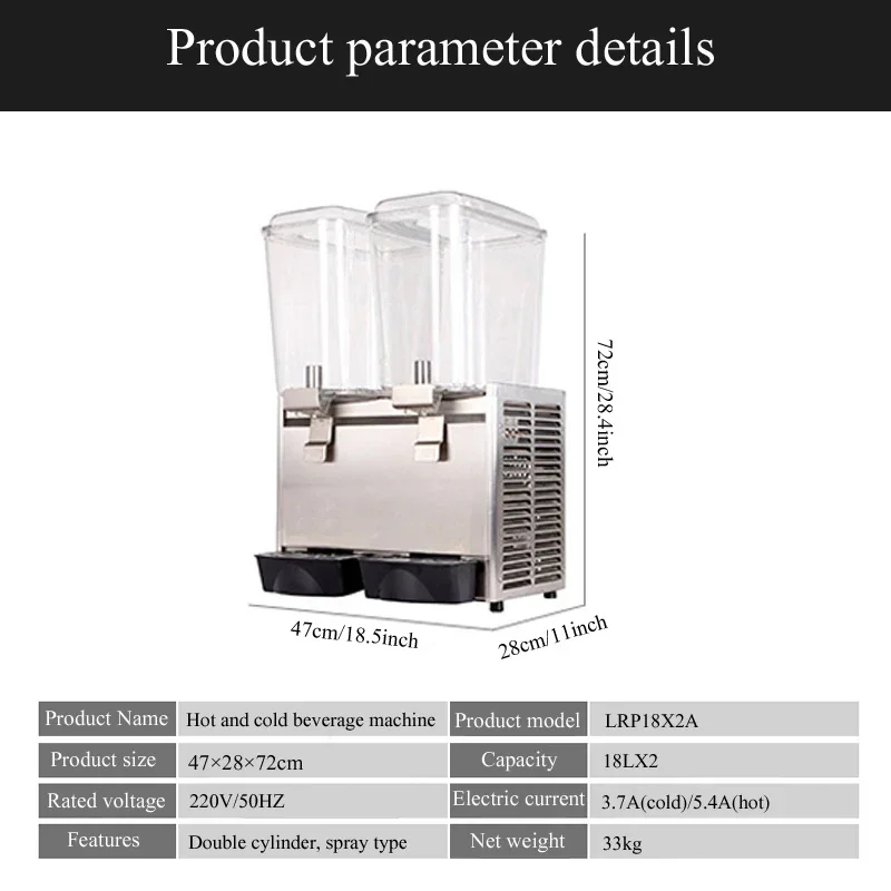 Commercial Sour Plum Soup Making Machine Self Service Double Cylinder Soybean Milk Coconut Juice Beverage Mixer Juice Machine