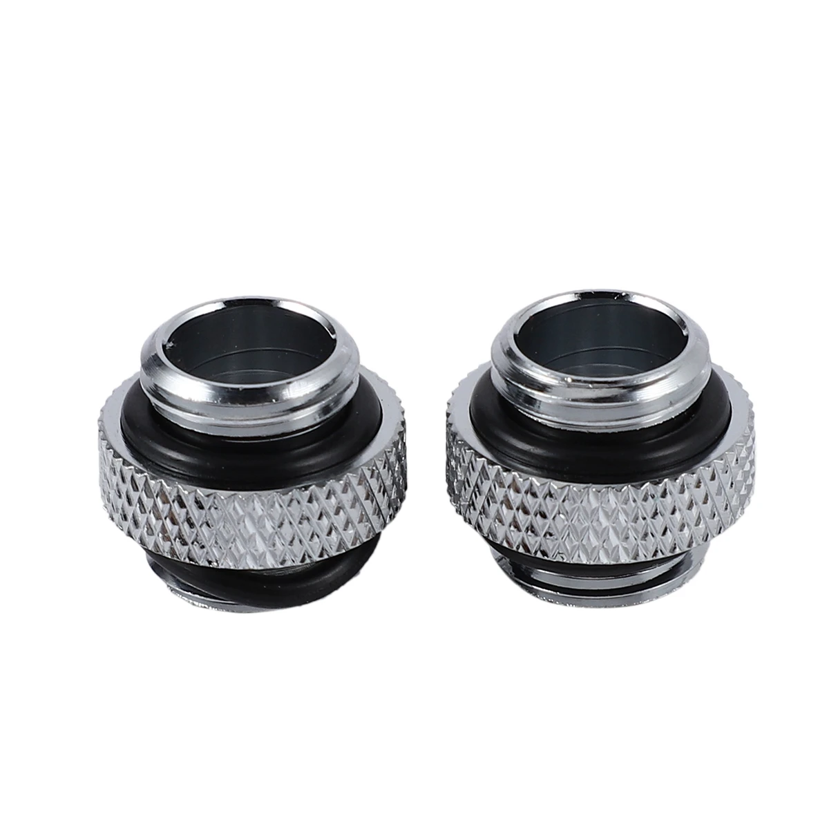 2Pcs Water Cooling Rotary Fitting Adapter Water Cooling Connector & 1 Pcs PC Water Cooling System Flow Indicator Thread