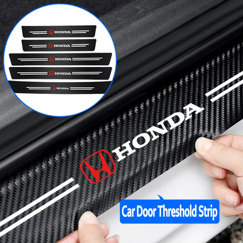 

Наклейка на порог из углеродного волокна для Honda FIT Insight Vezel Civic CRV Accord CRZ CRX Jazz HRV Stepwgn Pilot Odyssey