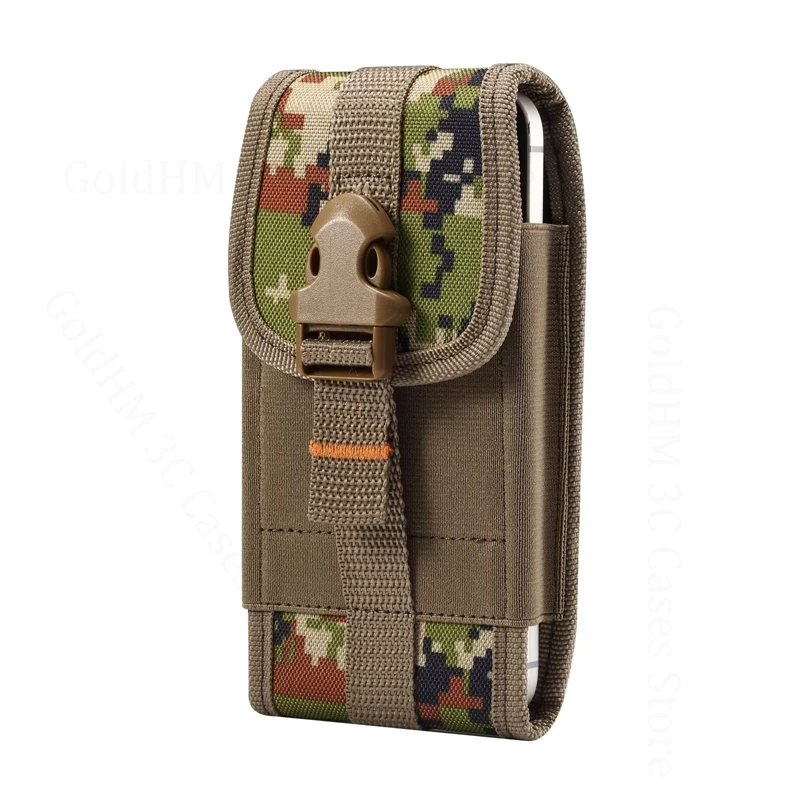 

For Xiaomi 15S Pro Camouflage Waist Bag Phone Pouch For Xiaomi 15 Ultra 14 Civi Belt Card Phone Case For Mi 14T 12S 13 T 15S Pro