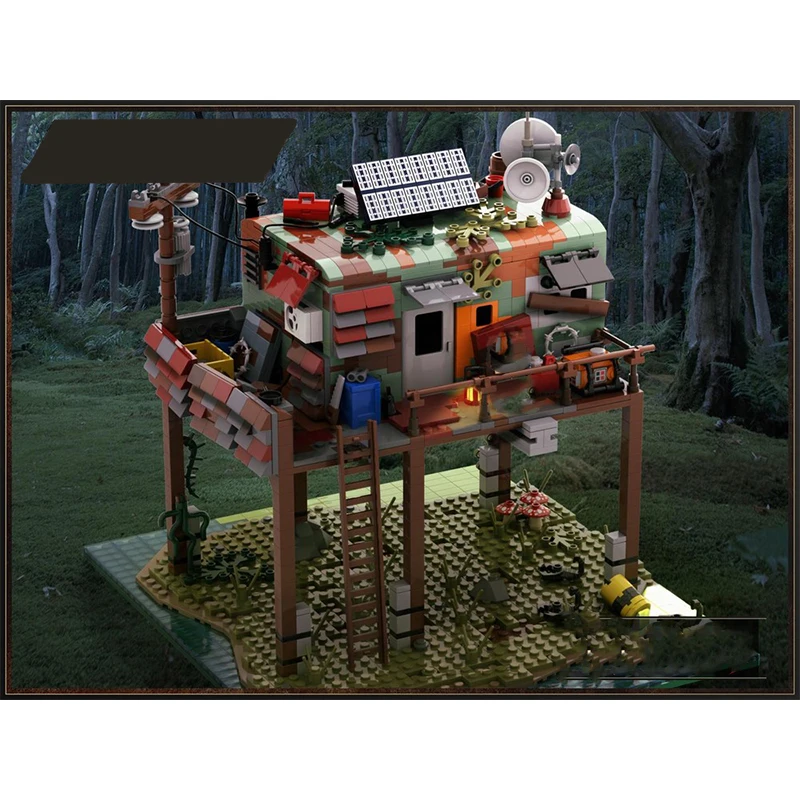 1588pcs MOC Post Apocalyptic Survivors Trailer Model Building Blocks Architecture Toys Christmas Gifts Idea Education Brick