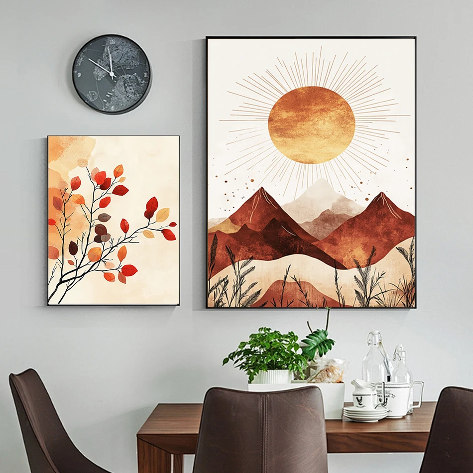 RUOPOTY Simple Painting By Numbers Leaf branch plants Advanced hand drawn Drawing By Numbers Easy Handmade Picture Color Markers
