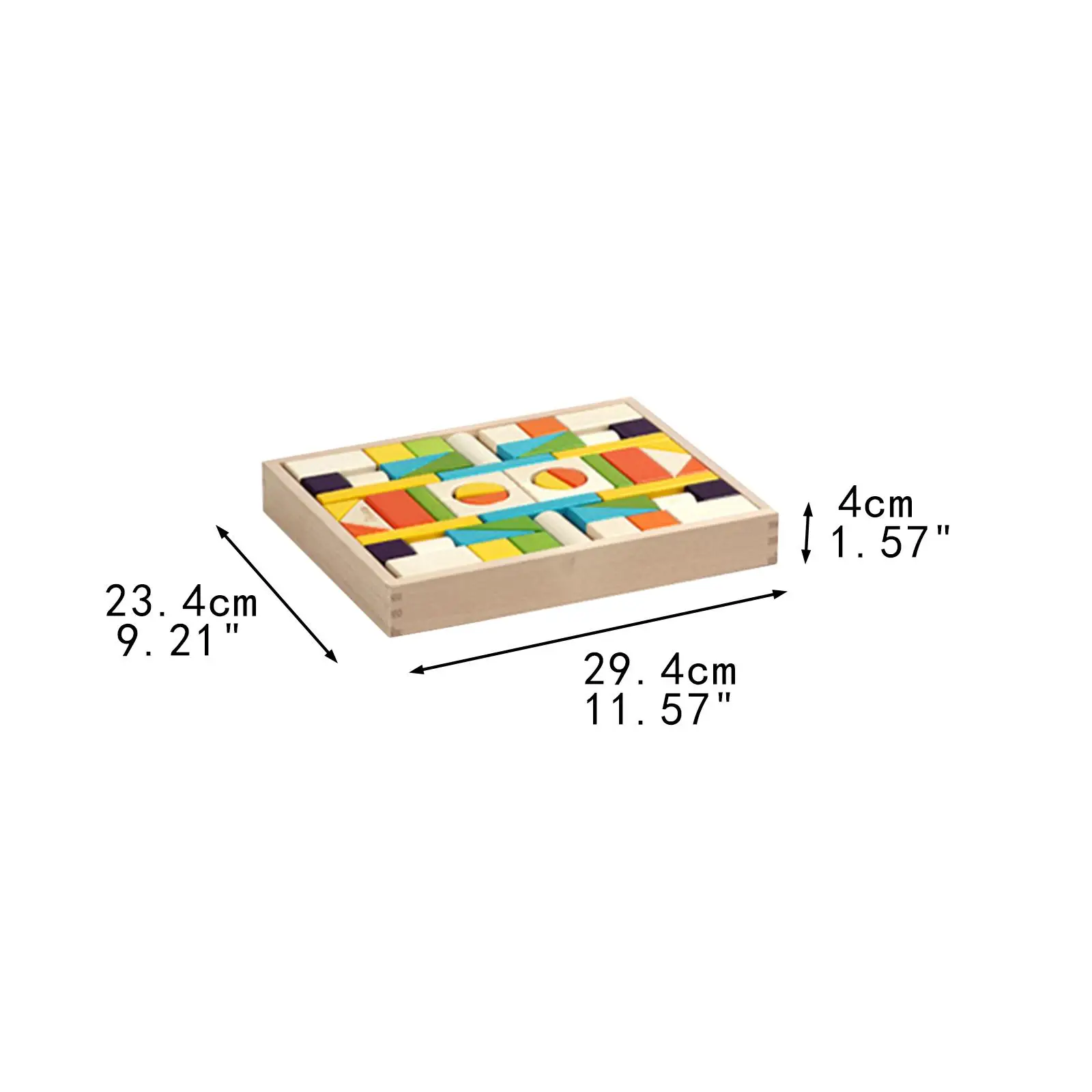 Colorful Wood Blocks in Different Colors and Shapes Build, Stack and Create