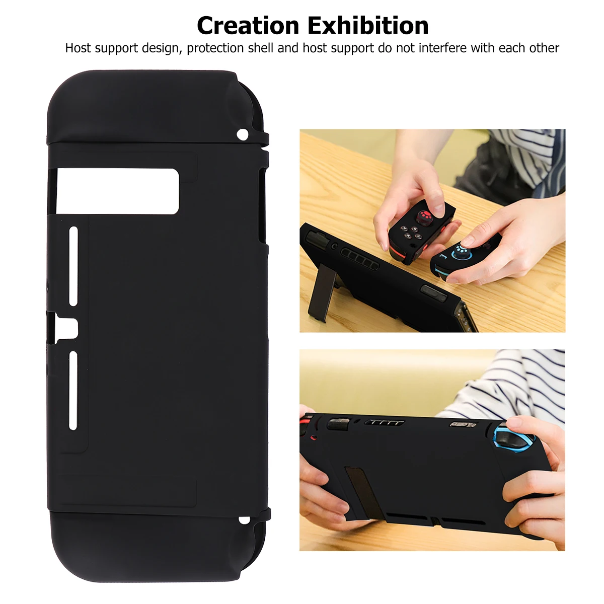 

Protective Case Durable Wear-resistant Shockproof Game Console Cover Compatible Black Absorption Performance