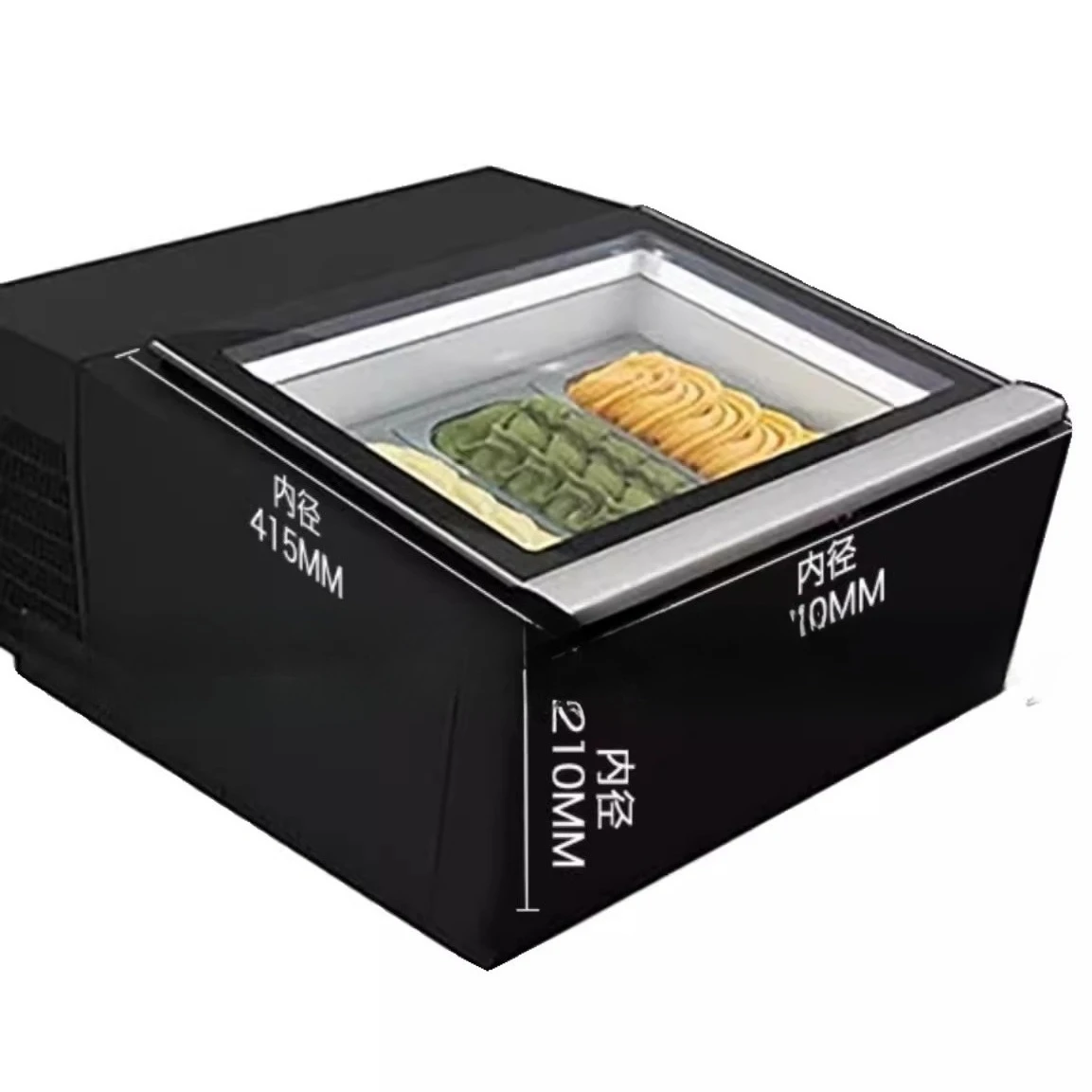 

Ice cream display cabinet Ice cream freezer Small steel cannon desktop