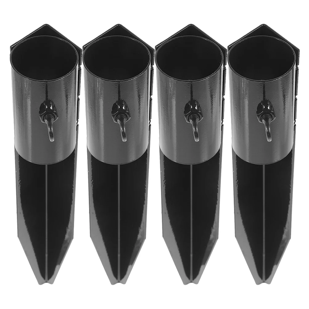 

4Pcs Outdoor Iron Ground Stakes Solar Light Parts Beach Umbrella Accessories Garden Landscape Light Pole Stand Spike
