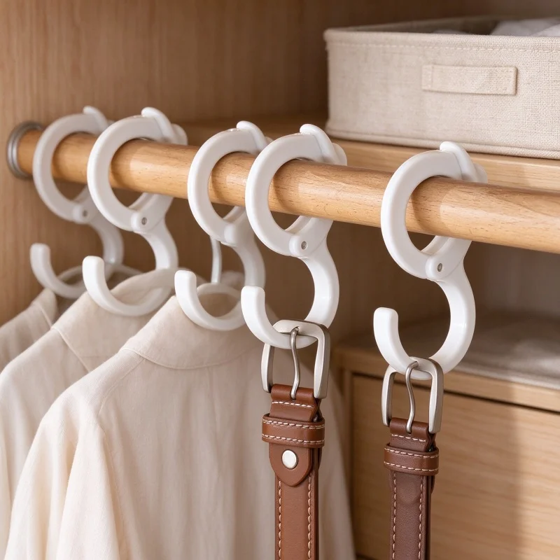 Anti-drop S Shape Hook Plastic Closet Organizer Hooks Multi Purpose Hanging Hooks for Wardrobe Table Bag Clothes Storage