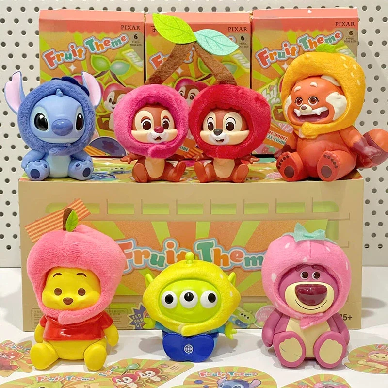 

Miniso Stitch Alien Fruit Headgear Series Blind Box Lucky Mystery Box Kawaii Anime Figure Model Collection Toys surprised Gifts