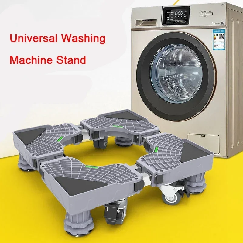 

Washing Machine Stand Adjustable Refrigerator Raised Base Mobile Roller Bracket Wheel Bathroom Kitchen Accessories Home Applianc