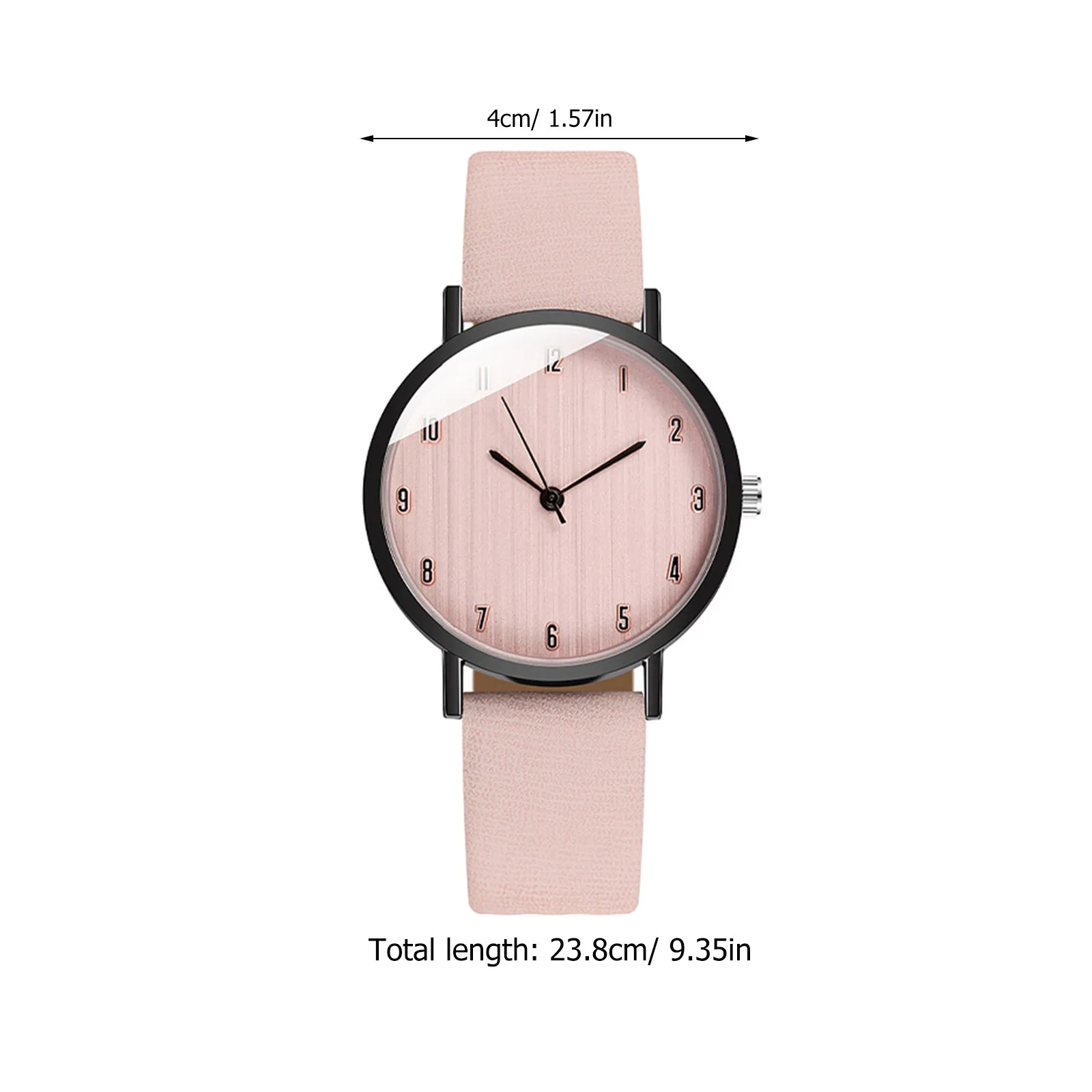 Women Quartz Watch Wooden Grain Dial Stylish Elegant Strap Lightweight Comfortable Daily Party Dating School Fashion