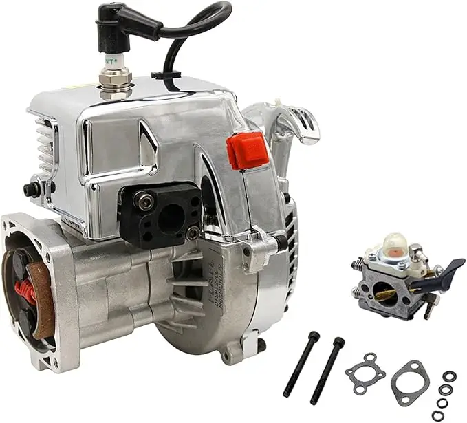 FLMLF 29CC 4 Bolt Engine Chrome Plating RC Motor Fan for 1/5 Scale RC HPI ROFUN KM Baja Losi FG GoPed RedCat Truck RC CAR Parts view 6