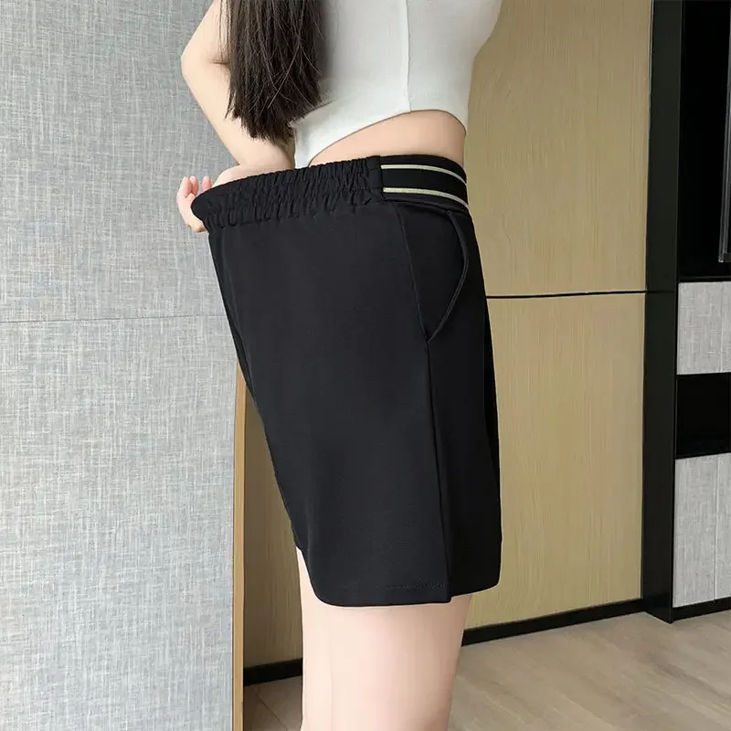 Calças curtas largas largas para mulheres, terno casual feminino com design, roupas elegantes, para uso ao ar livre, novo na designer Jort, Kpop