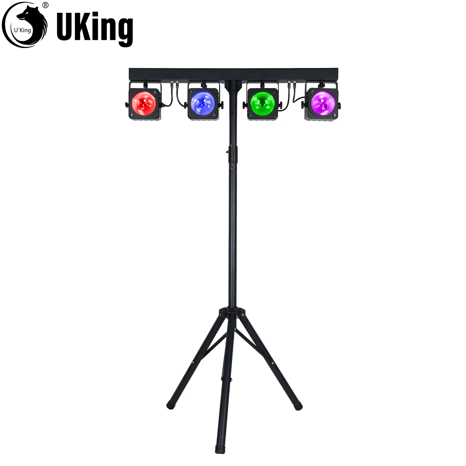 U`King Combined Par Lights With Bracket 4x30W COB Beads RGB Stage Light DJ Lights For Christmas Wedding Party Nightclub Disco