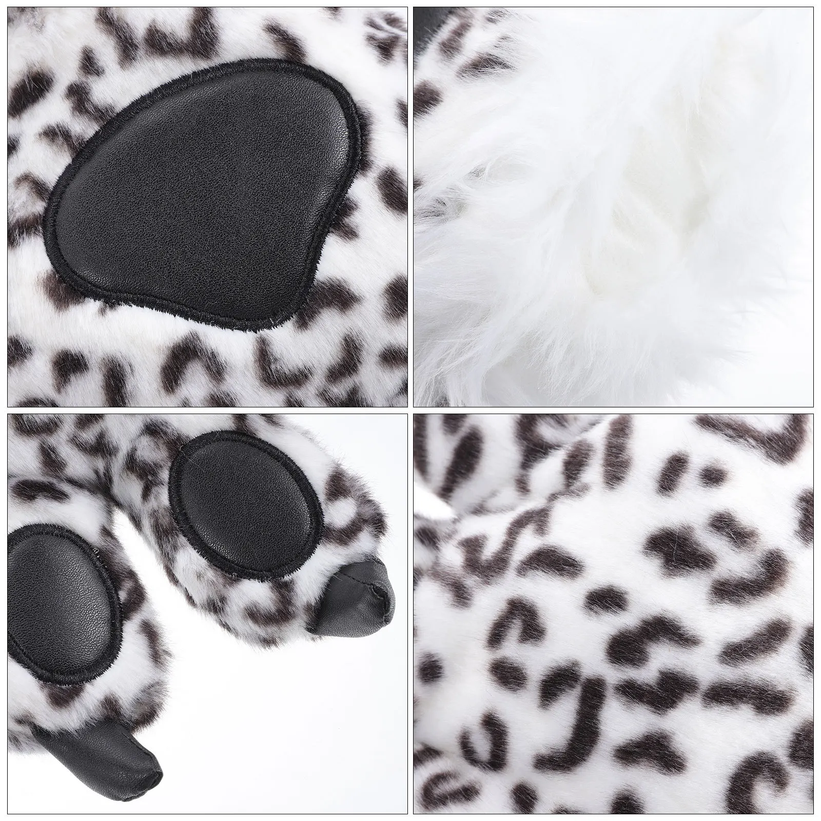 1 ペアスノーグローブ厚い毛皮のような冬ミット暖かさのための動物の足手袋コスプレパーティー仮面舞踏会ハロウィンギフト