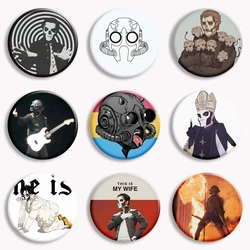 Rock Band Cartoon Ghost Button Pin Retro Music Band Fanart Brooch Badge Bag Decor Jewelry Fans Collect Friends Party Gift 58mm