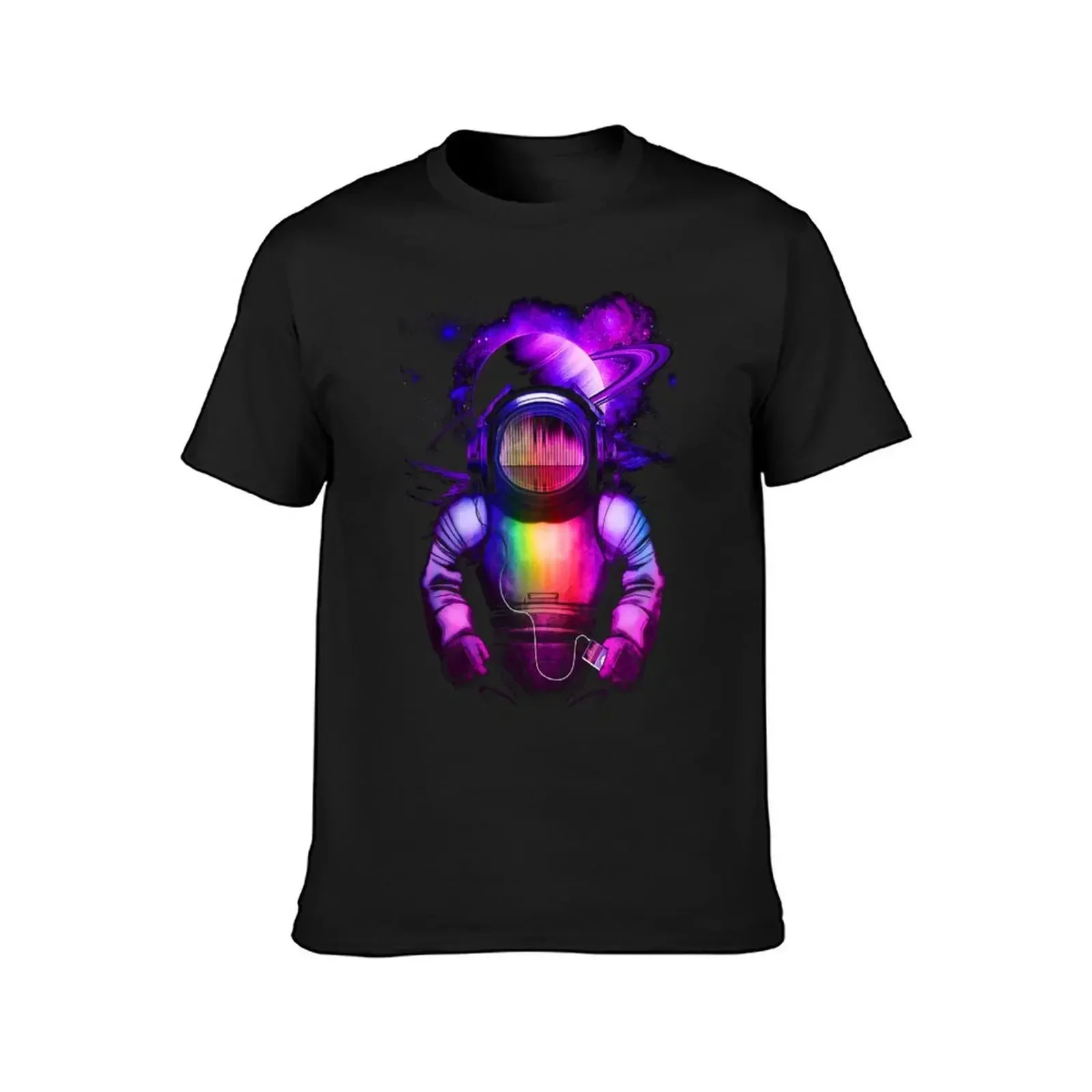 Music in space T-Shirt summer clothes sweat Men's cotton t-shirt