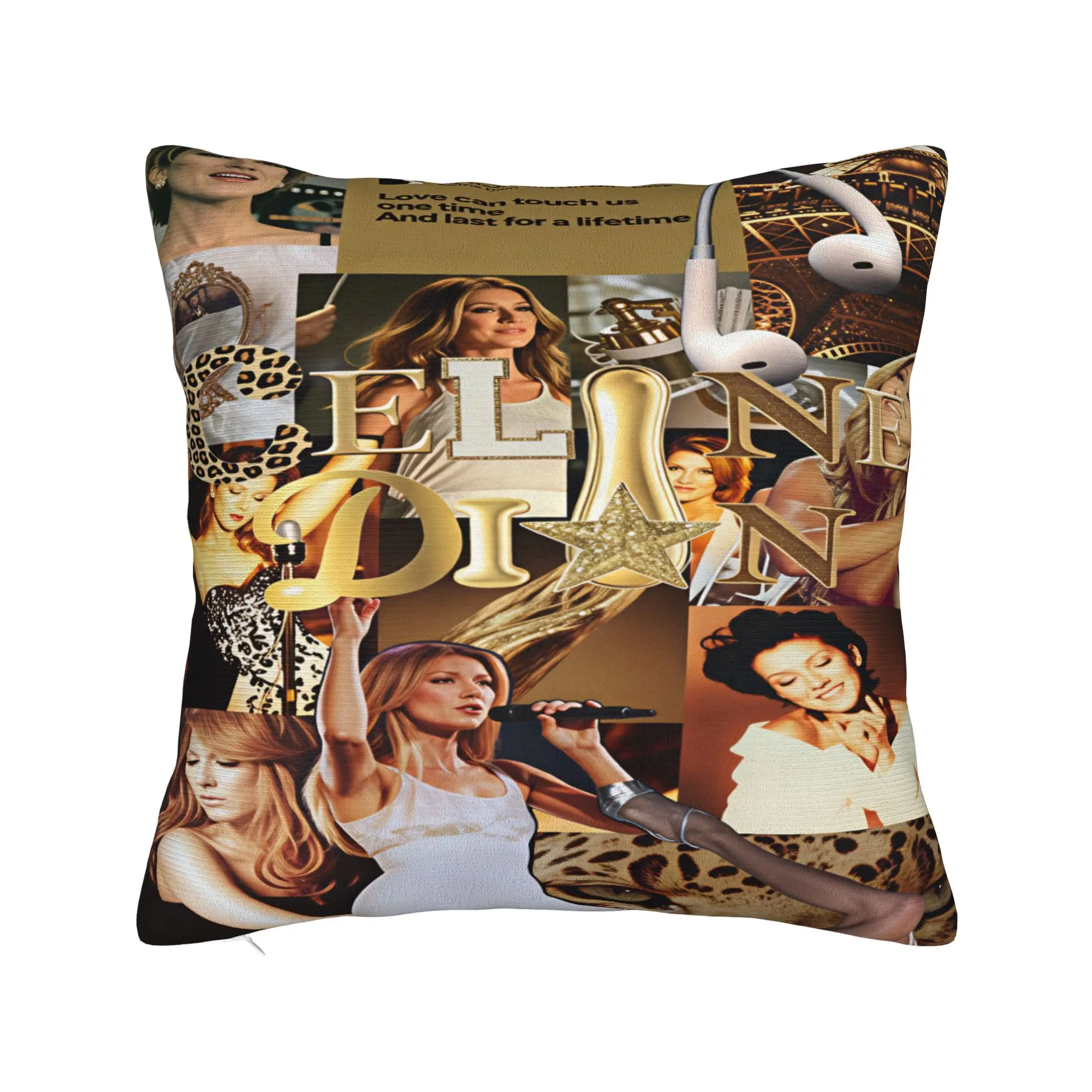 Pillow Cover Celines Dions Paris 2026  Funny Pillow Case For Sofa Bedroom Home Decor Pillowcases