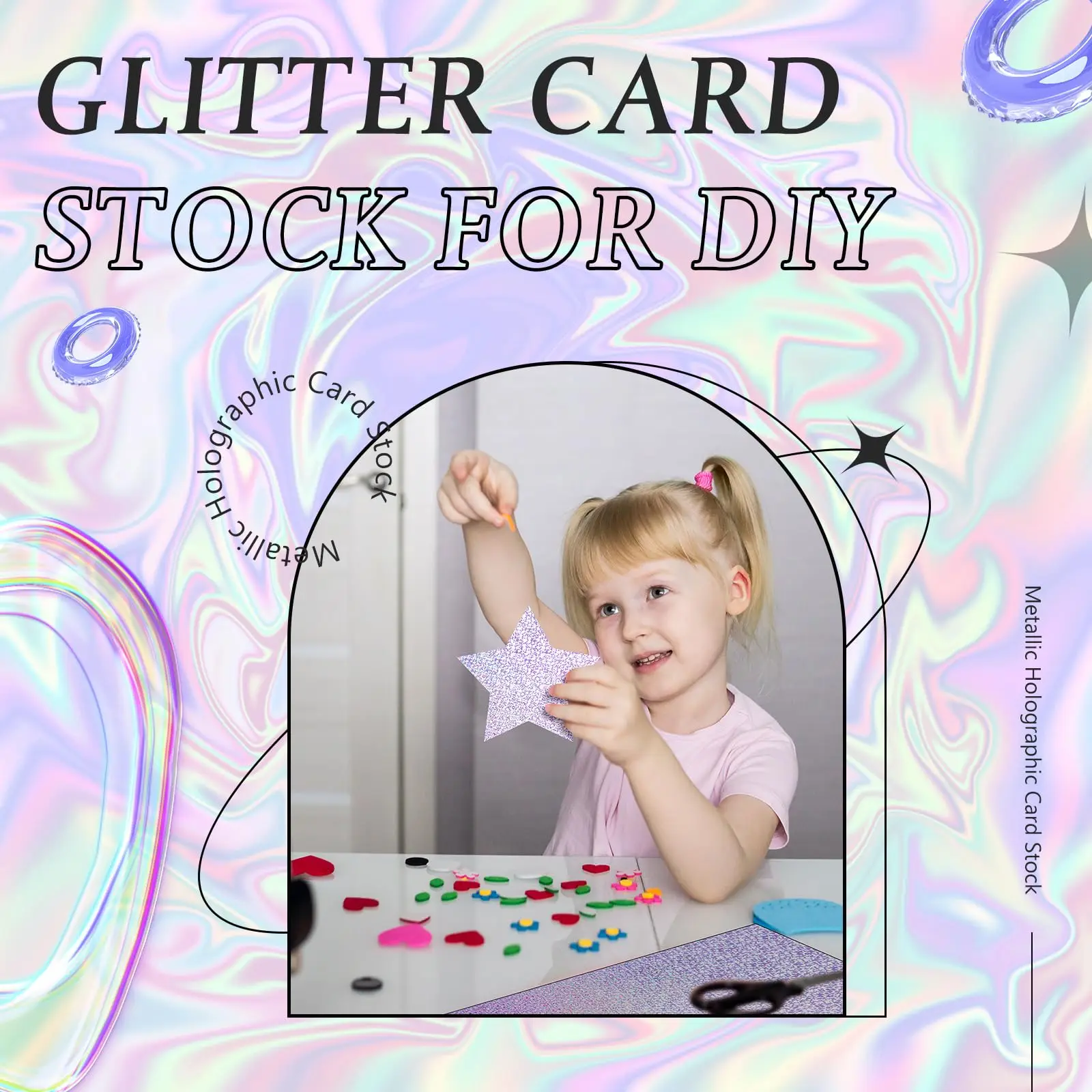24 Sheets Holographic Cardstock 8.5 x 11, 250gsm Metallic Cardstock Glitter  Shiny Iridescent Mirror Paper for Crafts, Card Makin - AliExpress