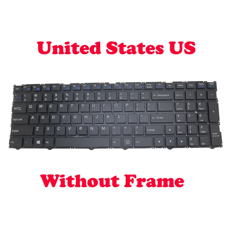 US Keyboard For CLEVO N250 6-80-N7500-011-1 CVM15F23USJ4308 6-80-N7500-012-1 CVM15F23USJ430 6-80-N2500-011-1 CVM15F23U4J430